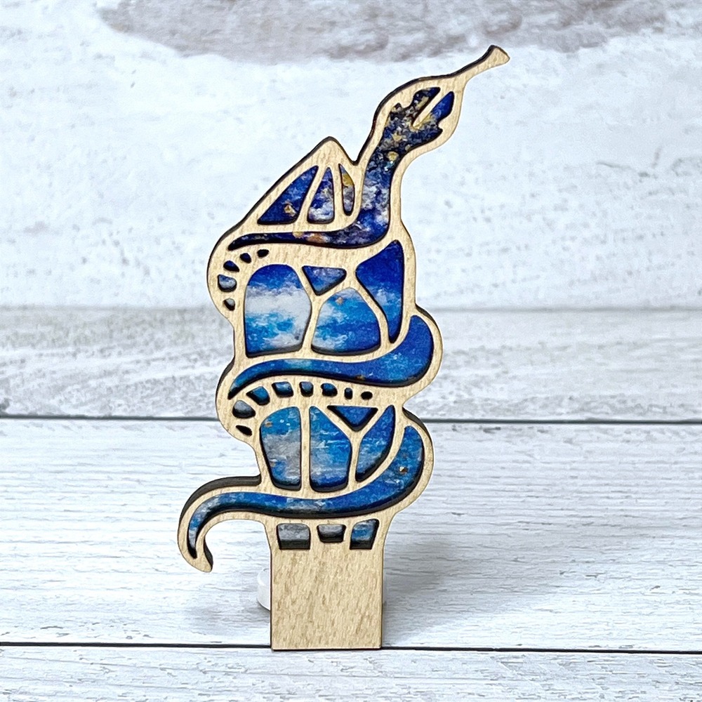 Wooden Snake Night Light Plug In Blue Sky Design Home‎ Decor